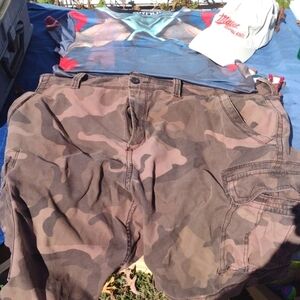 Men's Camo Shorts Shirt & Ballcap